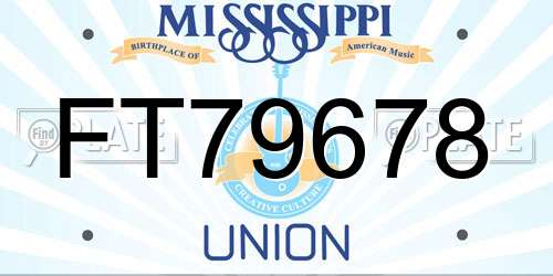 FT79678 Mississippi License Plate