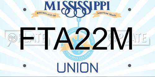 FTA22M Mississippi License Plate
