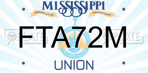 FTA72M Mississippi License Plate