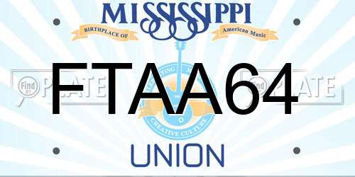 FTAA64 Mississippi License Plate