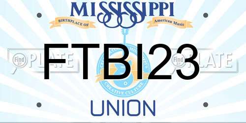 FTBI23 Mississippi License Plate