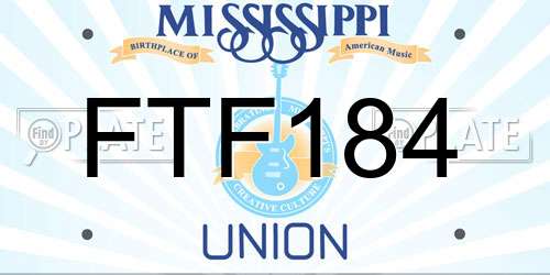 FTF184 Mississippi License Plate