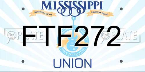 FTF272 Mississippi License Plate