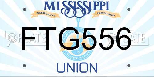 FTG556 Mississippi License Plate