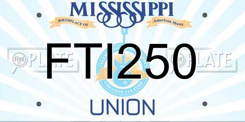 FTI250 Mississippi License Plate