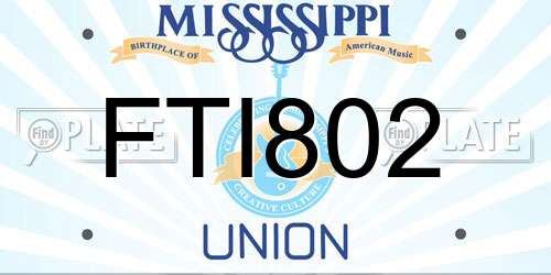 FTI802 Mississippi License Plate