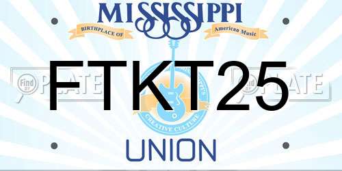 FTKT25 Mississippi License Plate