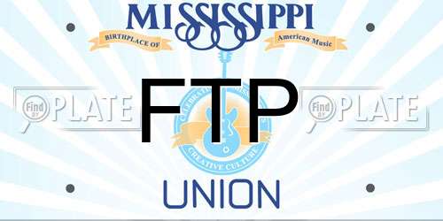 FTP Mississippi License Plate