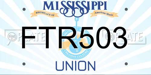 FTR503 Mississippi License Plate
