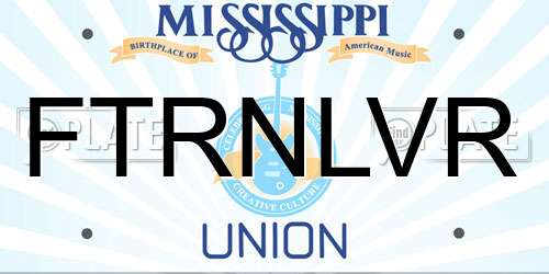 FTRNLVR Mississippi License Plate