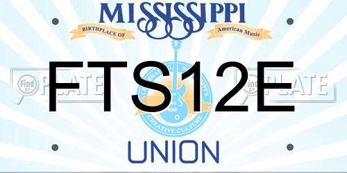 FTS12E Mississippi License Plate