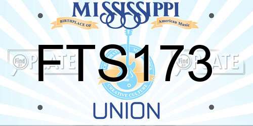 FTS173 Mississippi License Plate