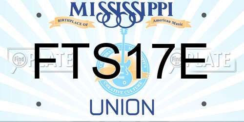 FTS17E Mississippi License Plate