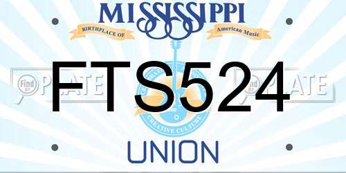 FTS524 Mississippi License Plate