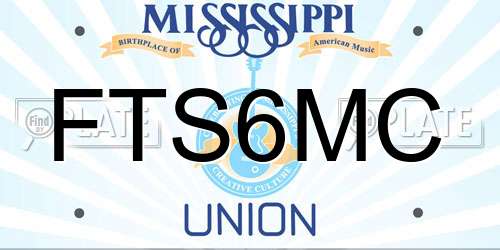 FTS6MC Mississippi License Plate