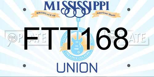 FTT168 Mississippi License Plate