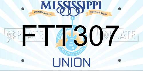 FTT307 Mississippi License Plate