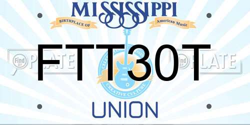 FTT30T Mississippi License Plate
