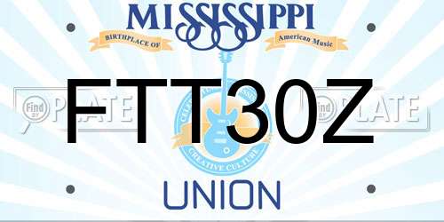 FTT30Z Mississippi License Plate