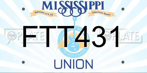 FTT431 Mississippi License Plate