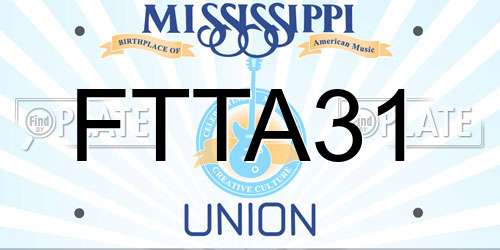 FTTA31 Mississippi License Plate