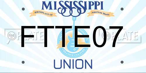FTTE07 Mississippi License Plate