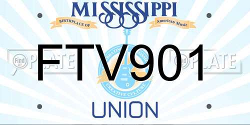FTV901 Mississippi License Plate