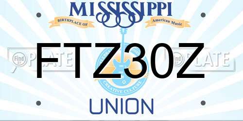 FTZ30Z Mississippi License Plate