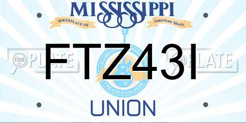 FTZ43I Mississippi License Plate