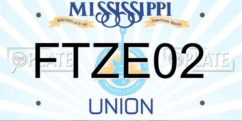 FTZE02 Mississippi License Plate