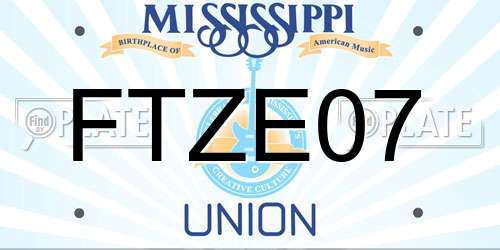 FTZE07 Mississippi License Plate