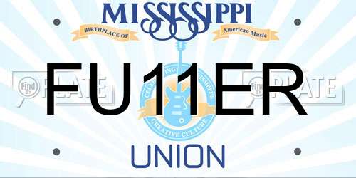 FU11ER Mississippi License Plate