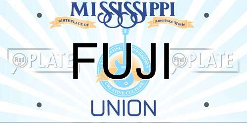 FUJI Mississippi License Plate