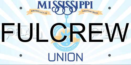 FULCREW Mississippi License Plate