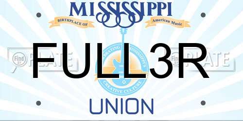 FULL3R Mississippi License Plate