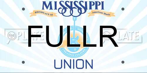 FULLR Mississippi License Plate