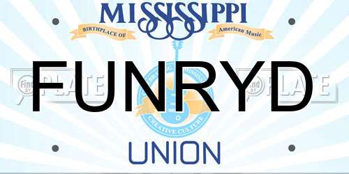FUNRYD Mississippi License Plate