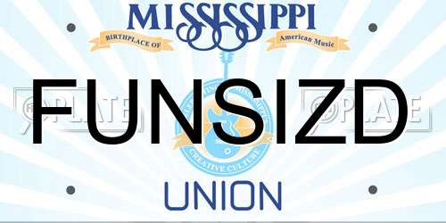 FUNSIZD Mississippi License Plate