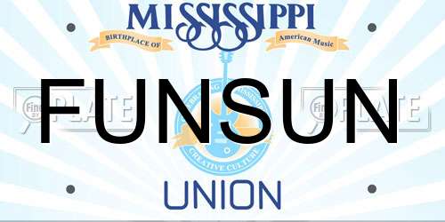 FUNSUN Mississippi License Plate