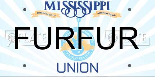 FURFUR Mississippi License Plate