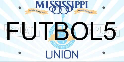 FUTBOL5 Mississippi License Plate