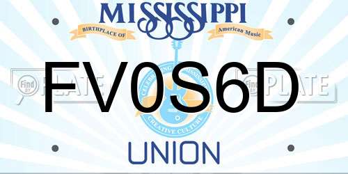FV0S6D Mississippi License Plate