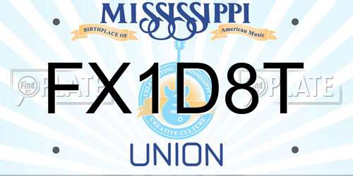 FX1D8T Mississippi License Plate