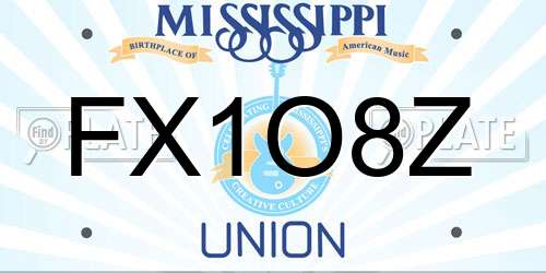 FX1O8Z Mississippi License Plate