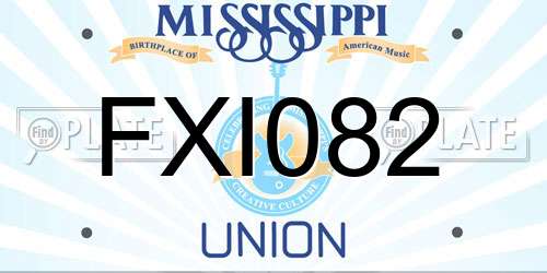 FXI082 Mississippi License Plate