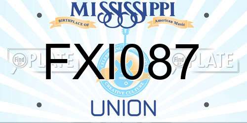 FXI087 Mississippi License Plate