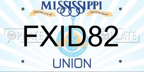FXID82 Mississippi License Plate