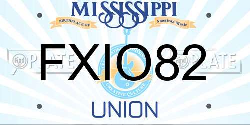 FXIO82 Mississippi License Plate