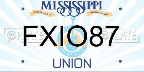 FXIO87 Mississippi License Plate
