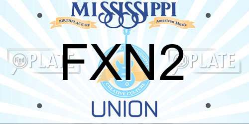FXN2 Mississippi License Plate